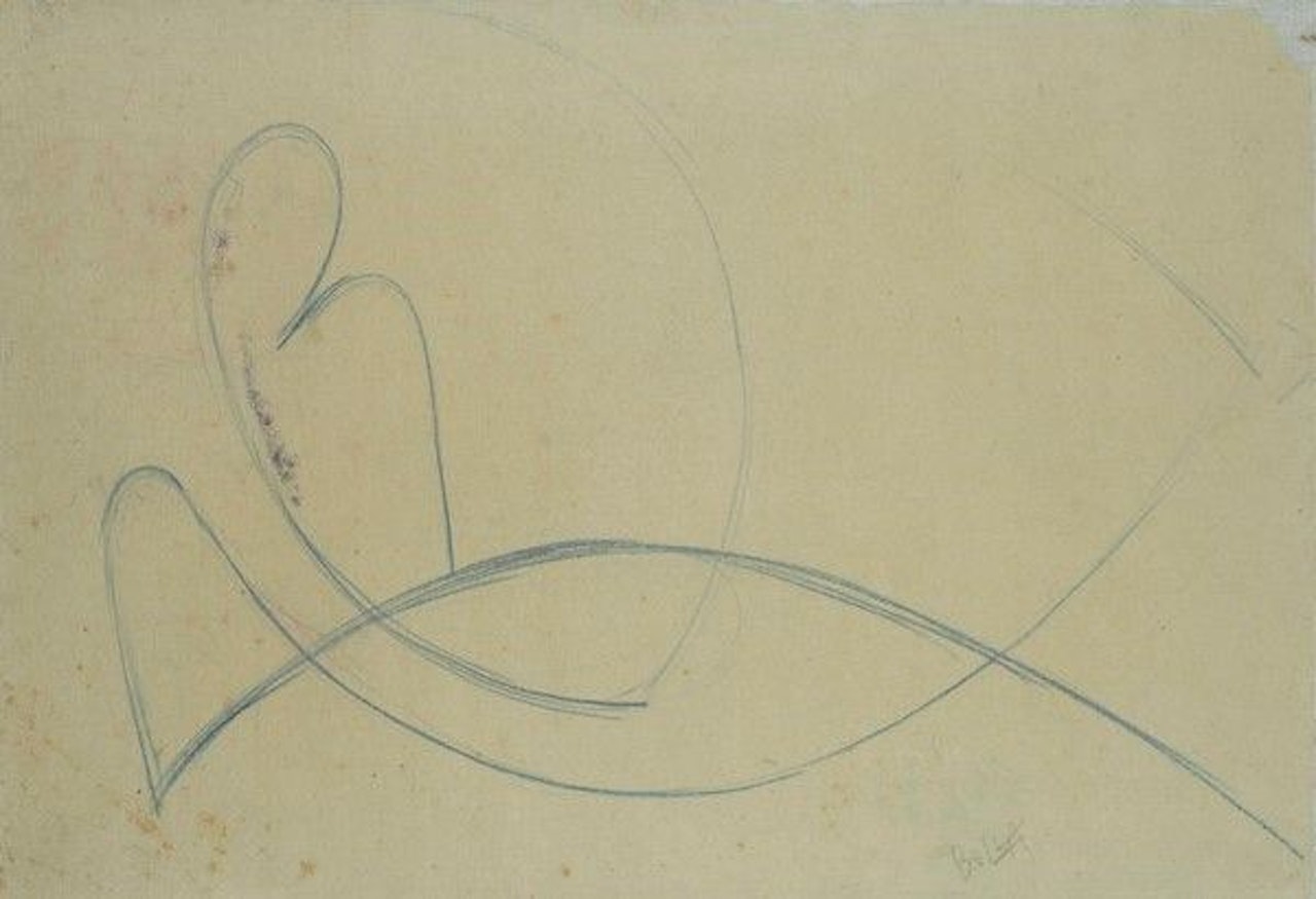 Reclining figure + space by Giacomo Balla