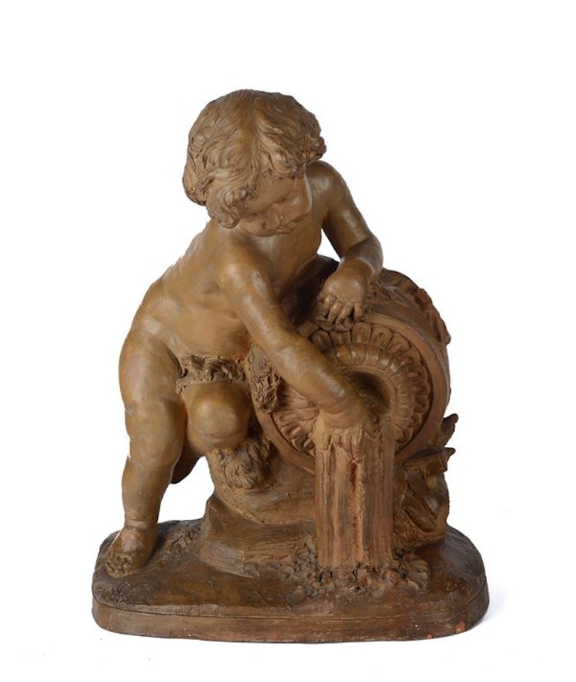 Putto with vase by European School