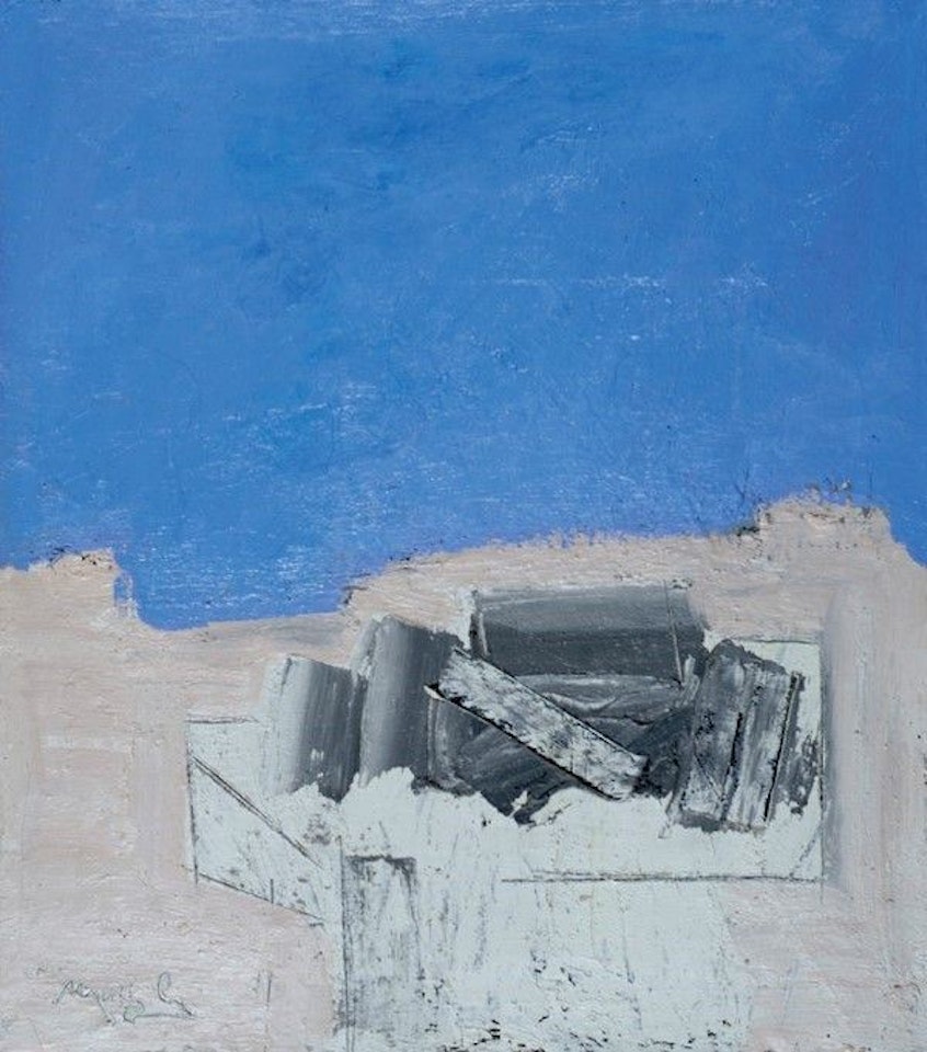 Pink and blue still life by Carlo Mattioli