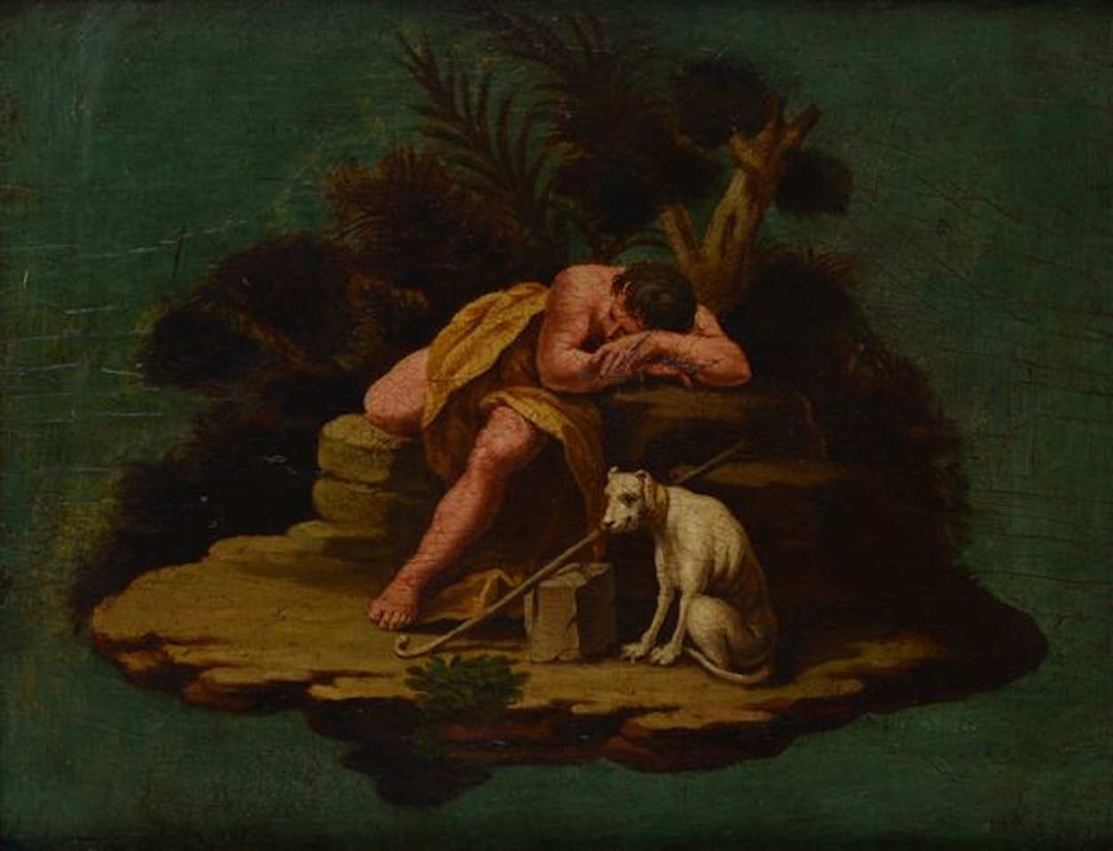 Shepherd at rest by Venetian School
