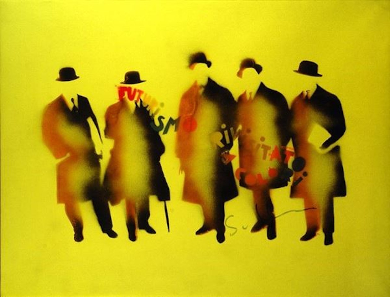 Futurism revisited in color by Mario Schifano
