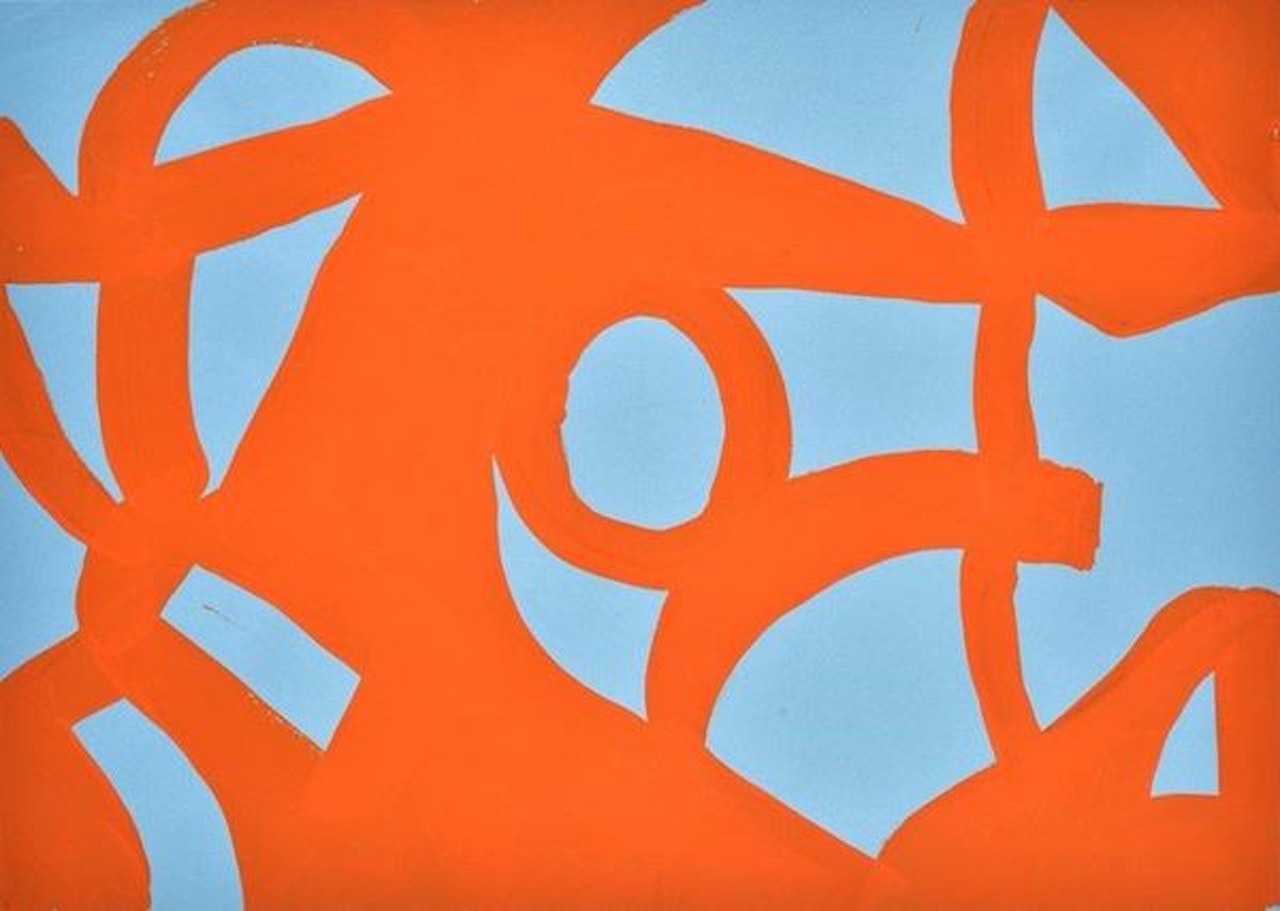 Horizontal orange signs by Carla Accardi