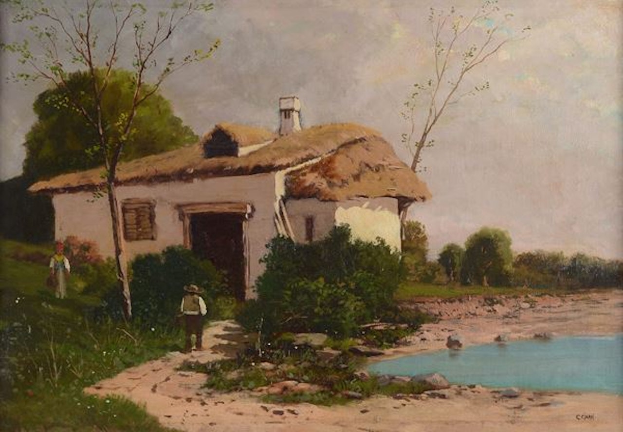 Cottage by Guglielmo Ciardi