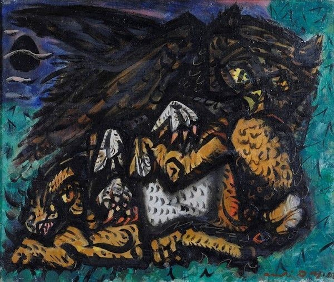 Owl with Hare by André Masson