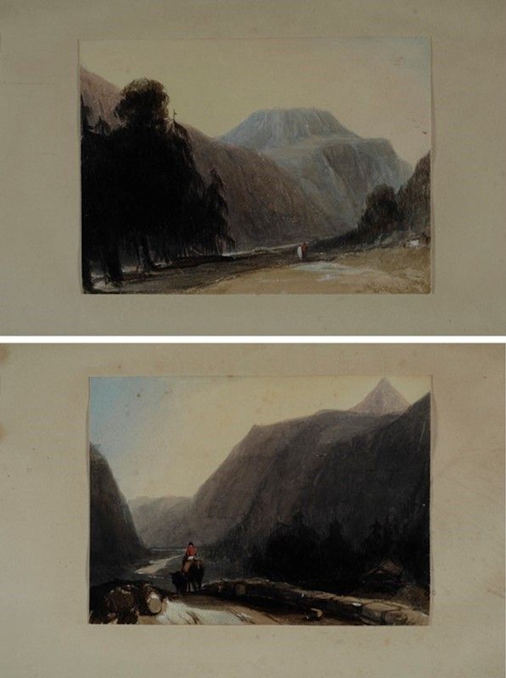 Two landscapes by English School