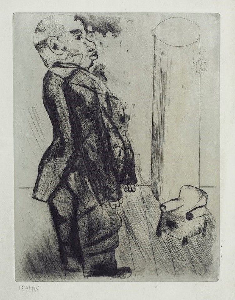 Sobakevitch pres du fauteuil by Marc Chagall