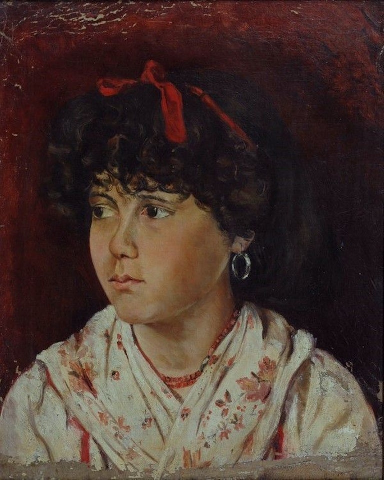 Portrait of a little girl by Italian School