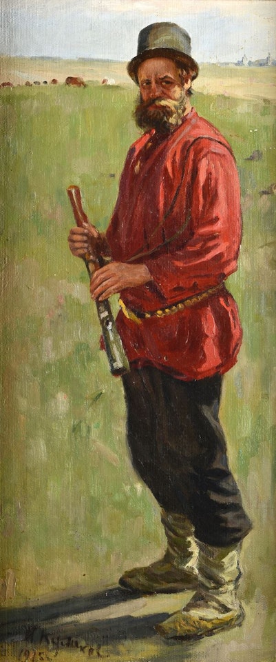 Man with flute by Ivan Kulikoff