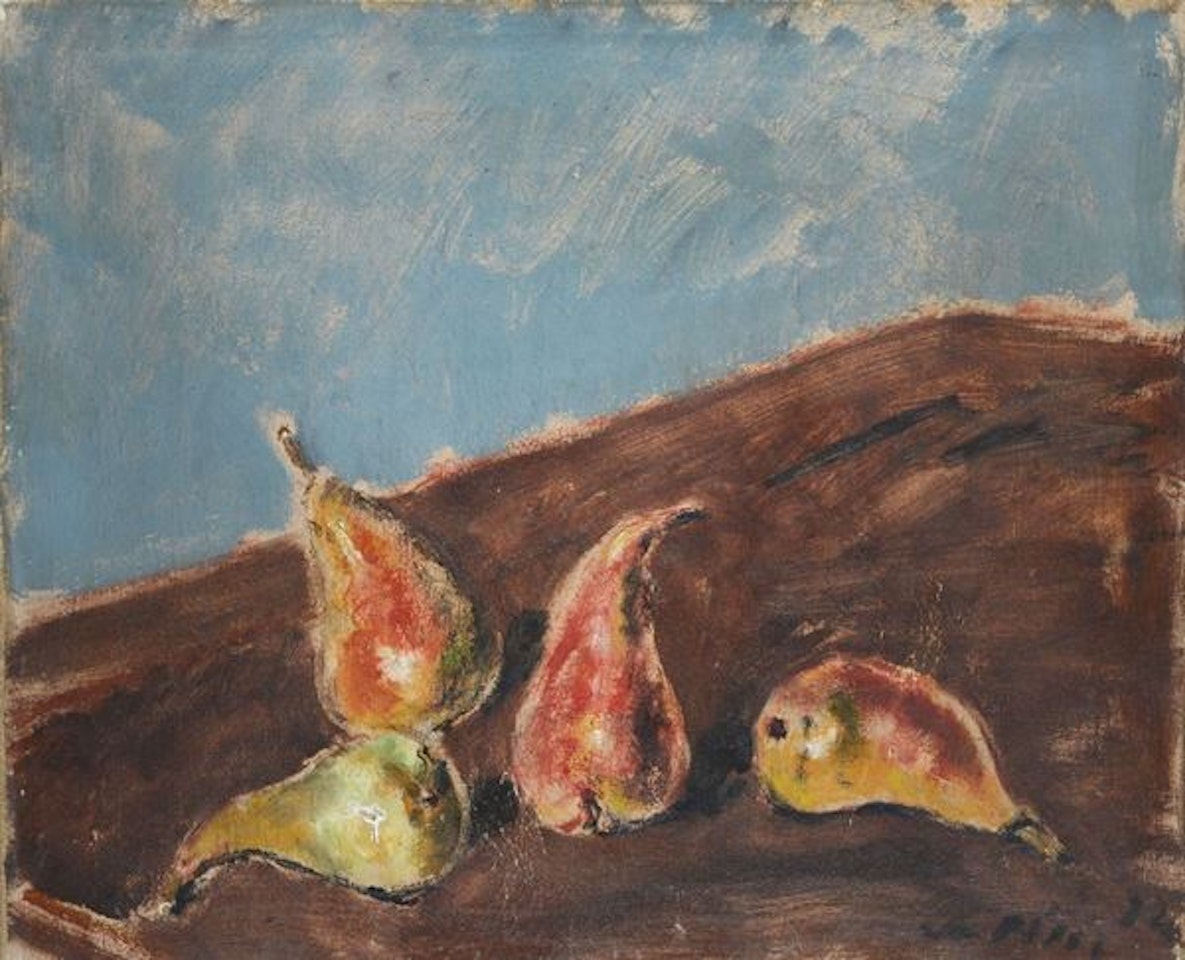 Still life with pears by Filippo de Pisis