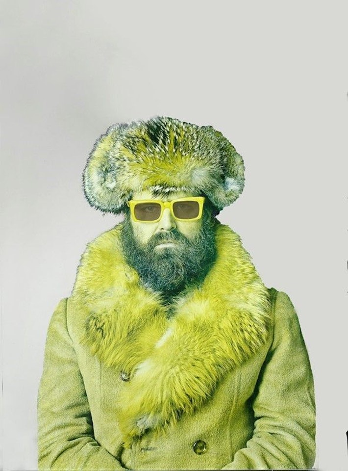 Self-portrait with yellow glasses by Michelangelo Pistoletto