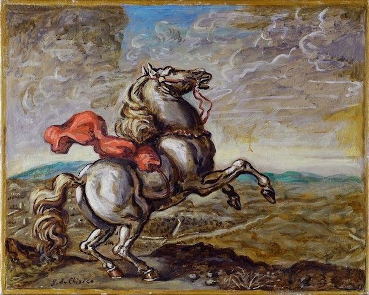 Prancing horse by Giorgio de Chirico