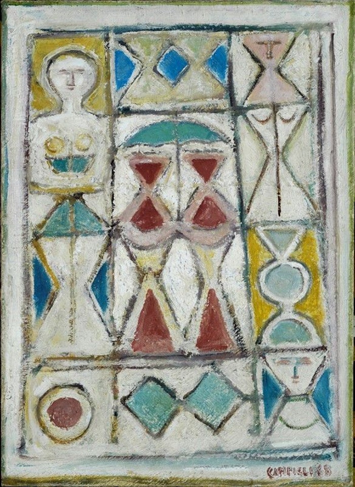 Composition (Carpet ornament) by Massimo Campigli