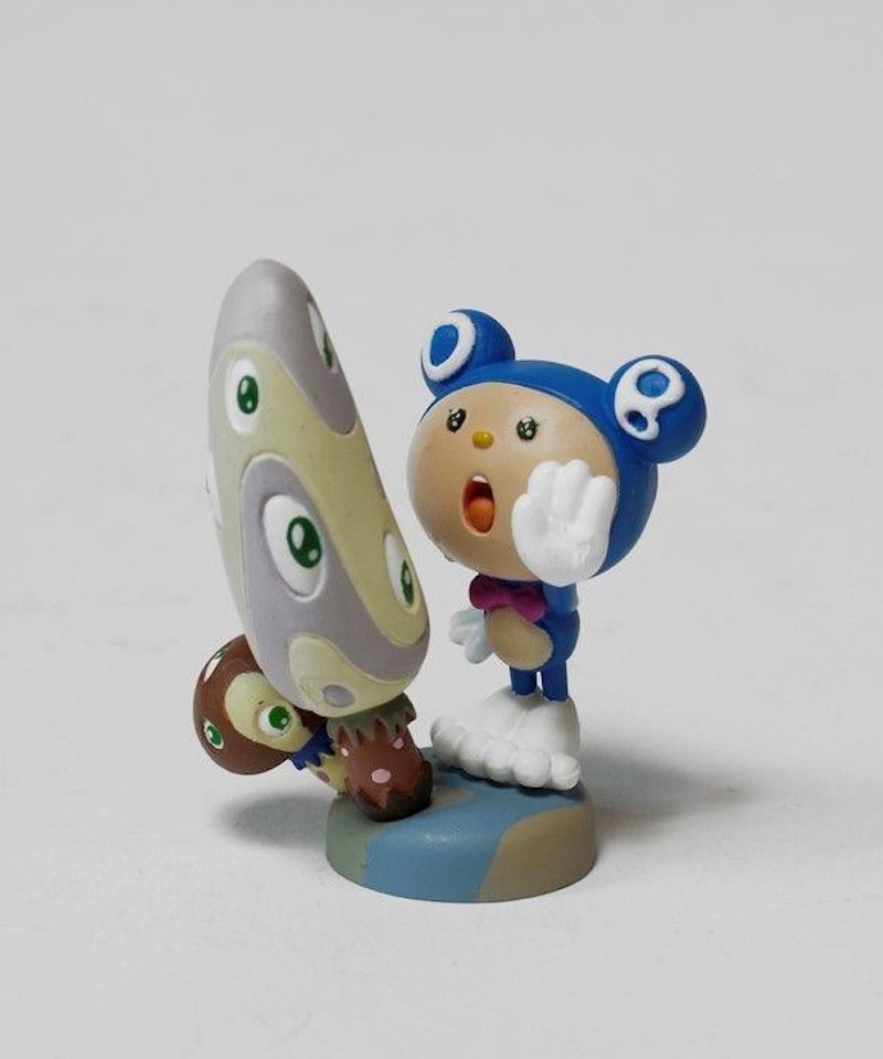 Mr. Dob and mushrooms by Takashi Murakami
