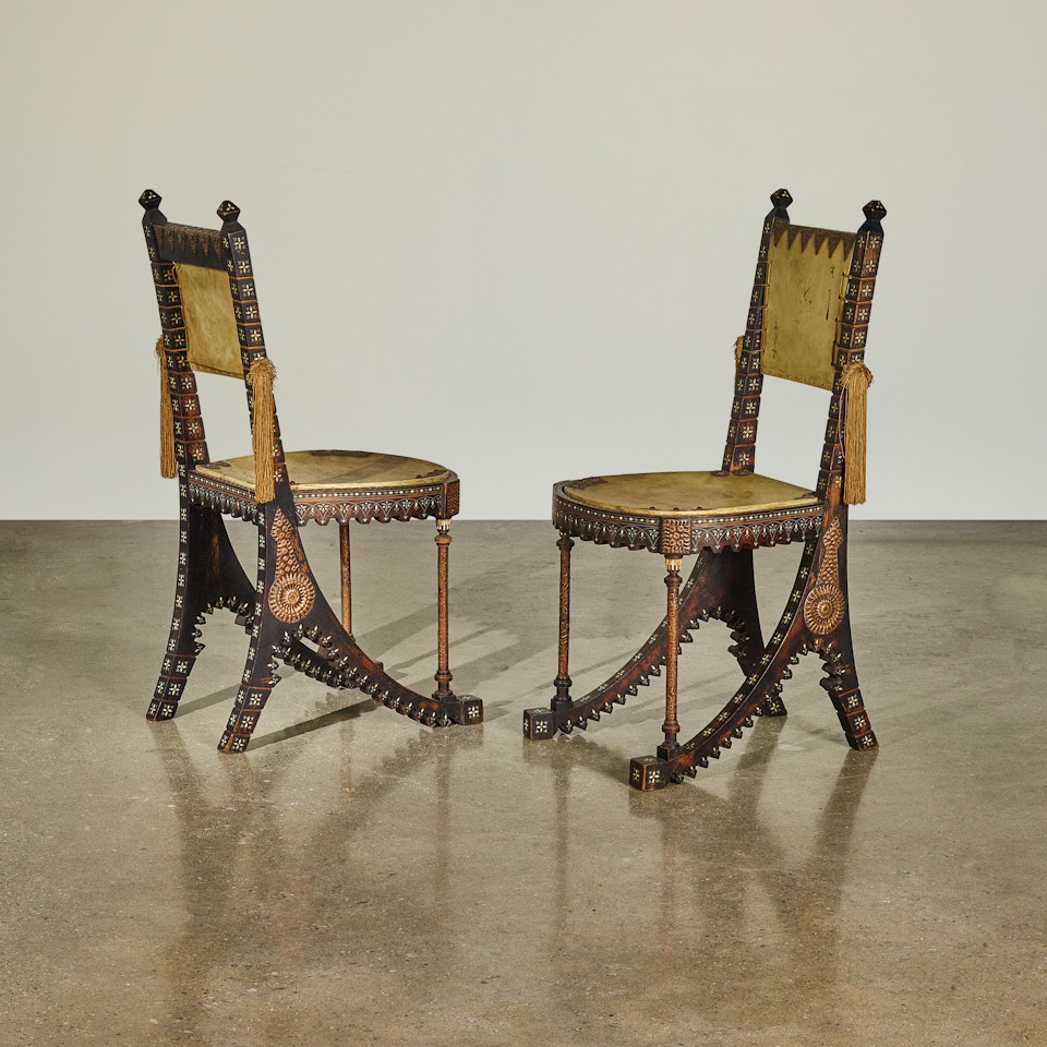 Pair of Side Chairs by Carlo Bugatti