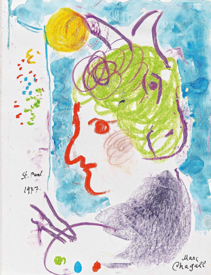 Peintre au double profil. by Marc Chagall