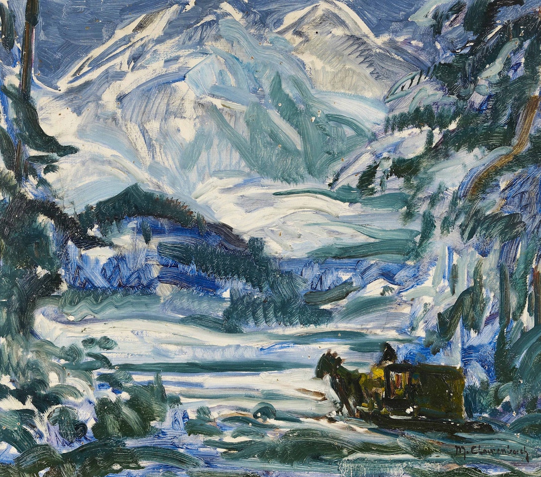  Sleigh ride in front of Kitzbühel by Max Clarenbach