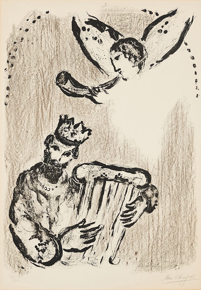 David und der Engel by Marc Chagall