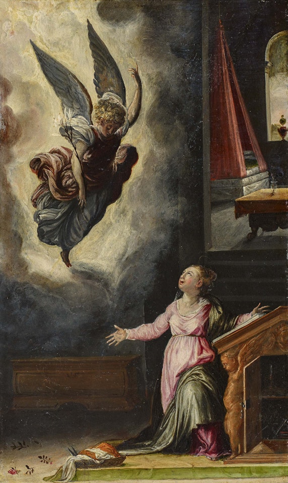 Annunciation of Mary by Jacopo Palma il Giovane
