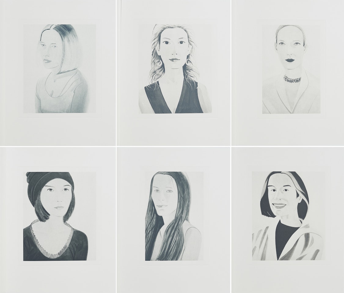 Six Female Portraits. by Alex Katz