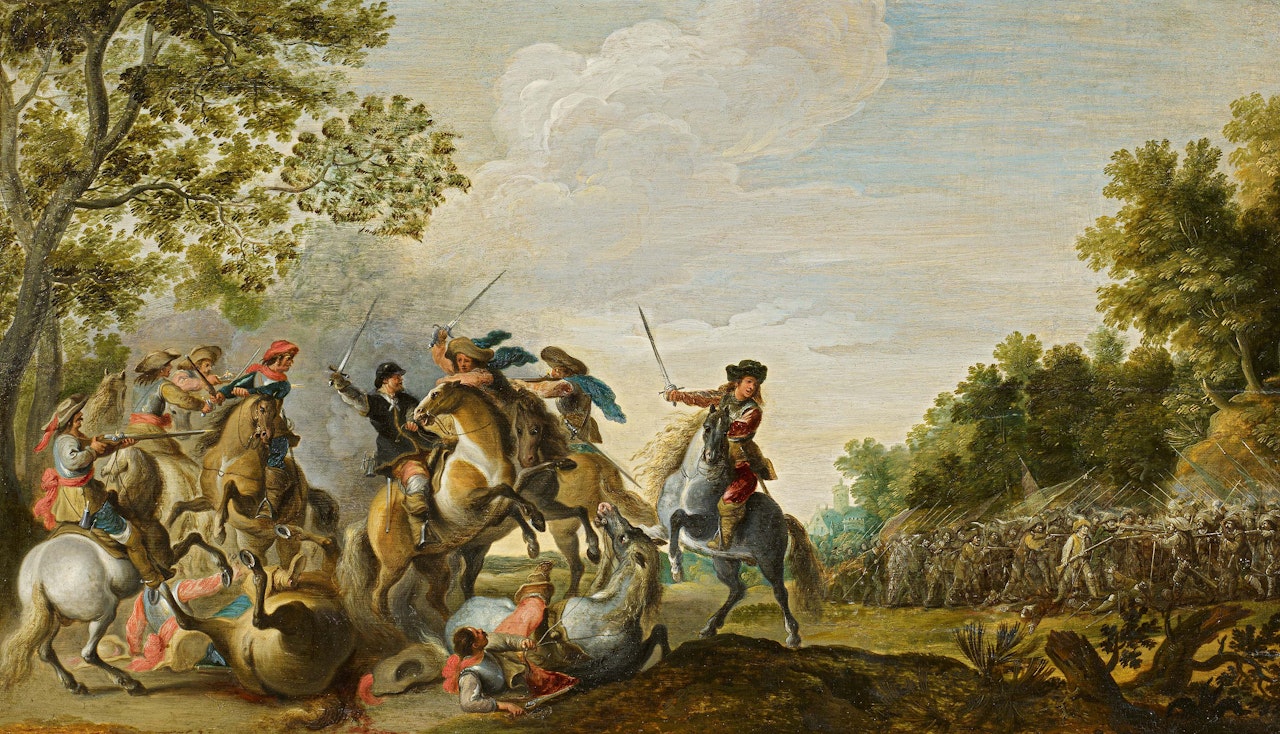 Cavalry Battle by Cornelis de Wael