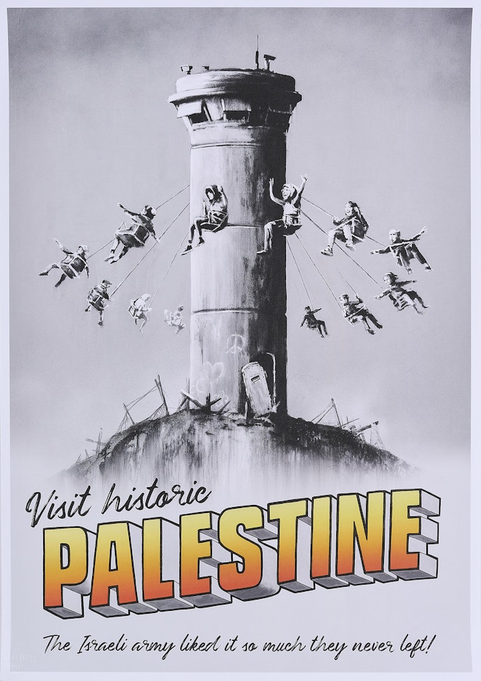 Visit historic Palestine. by Banksy