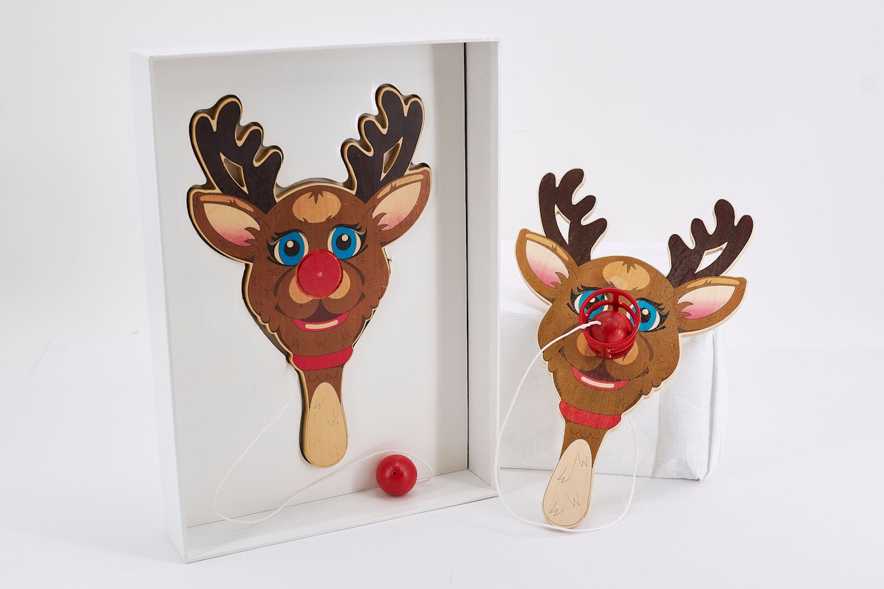 Paddle Ball Game. Rudolf the rednosed Reindeer by Jeff Koons