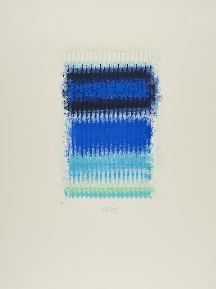 Lichtchromatik in Blau. by Heinz Mack