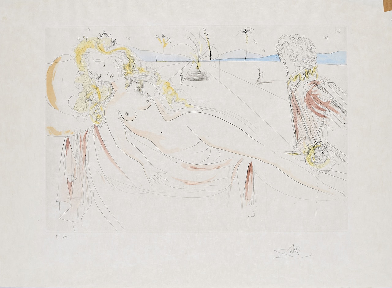 Venus au joueur d"orgue (From: Suite mythologique nouvelle) by Salvador Dali