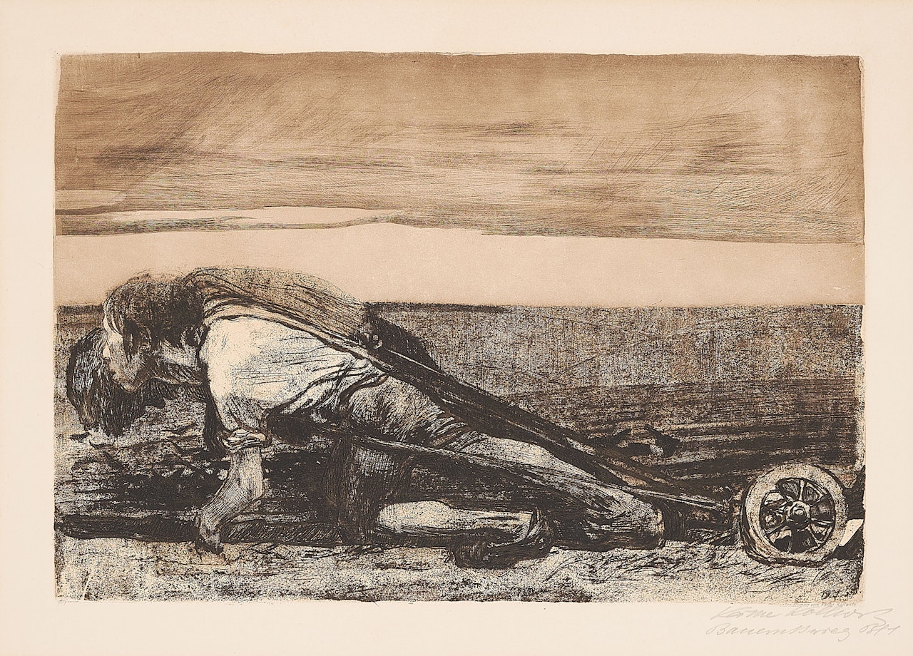 Die Pflüger (From: Bauernkrieg). by Kathe Kollwitz