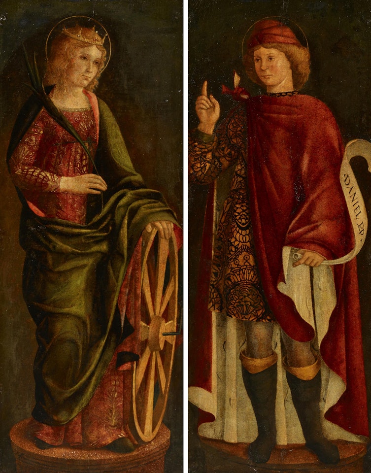 Two Paintings: Saint Catherine of Alexandria and the Prophet Daniel. by Venetian School