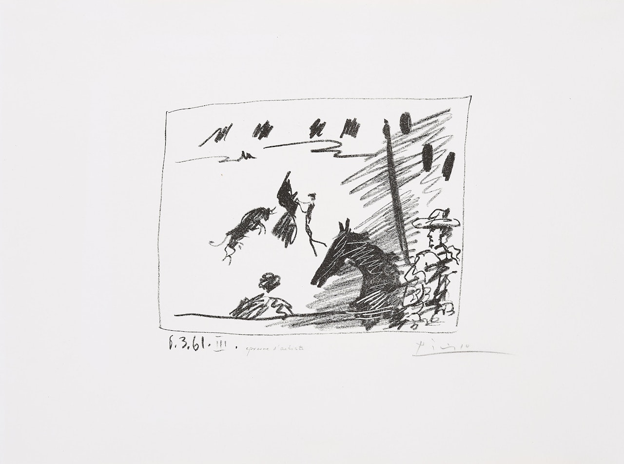 Jeu de la Cape (From: A los Toros avec Picasso) by Pablo Picasso