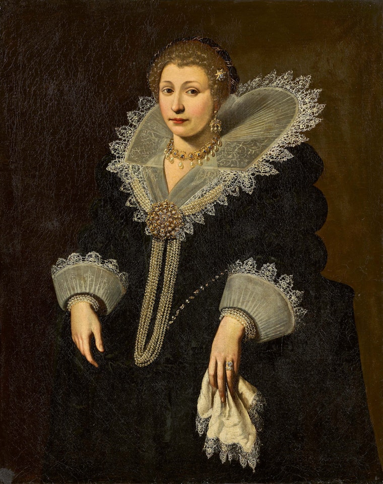 Portrait of a Wealthy Lady of the French Court. by Florentine School
