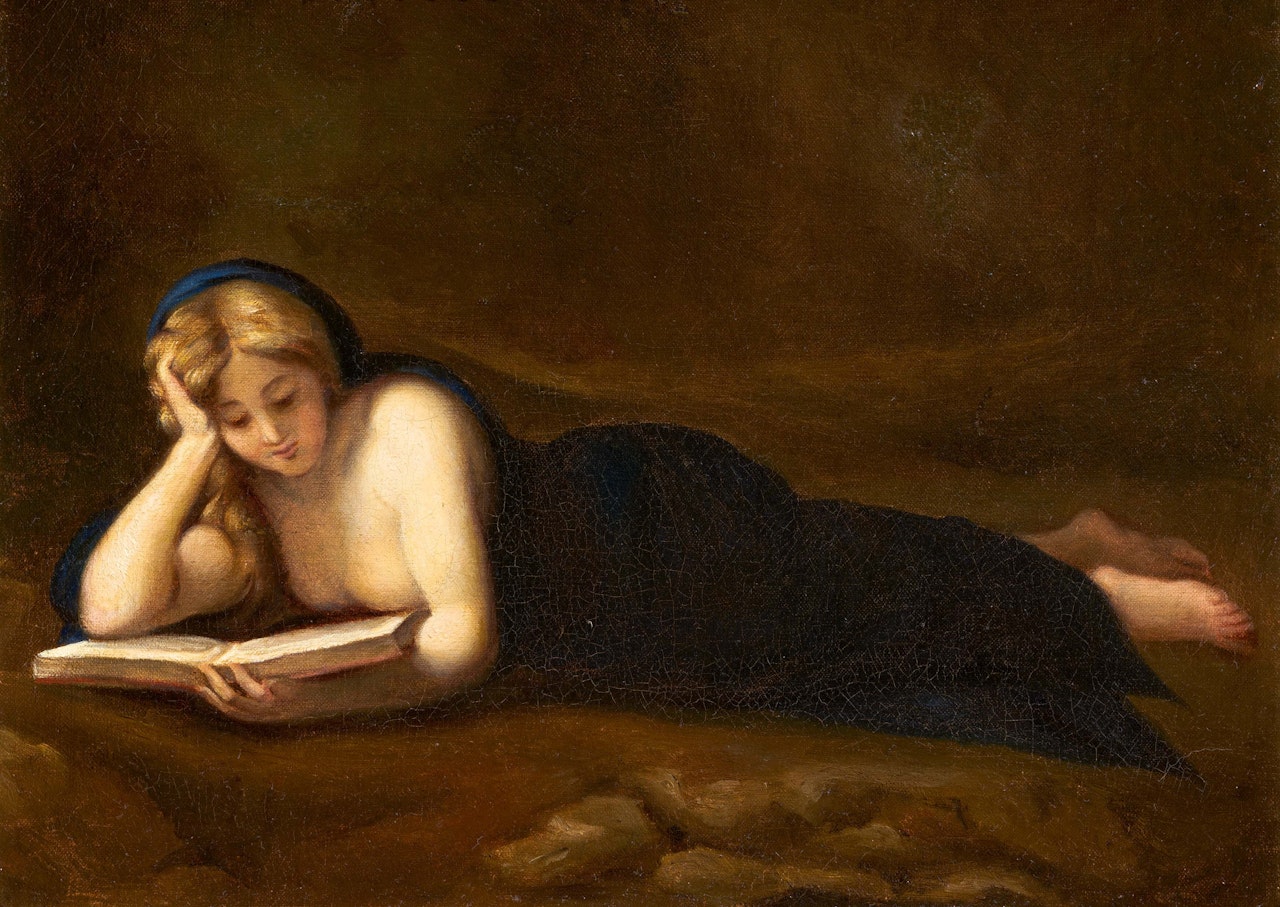 The Penitent Magdalene. by German School
