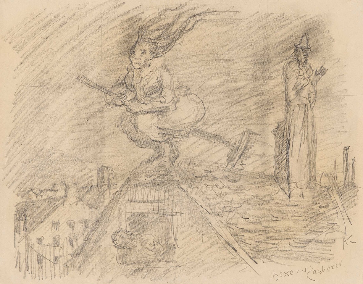 "Hexe und Zauberer". by Alfred Kubin
