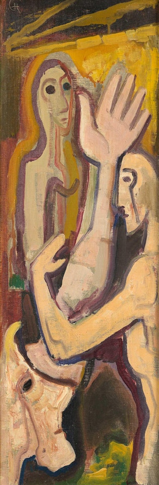 Drei Figuren im Raum ("Eifersucht") by Karl Hofer