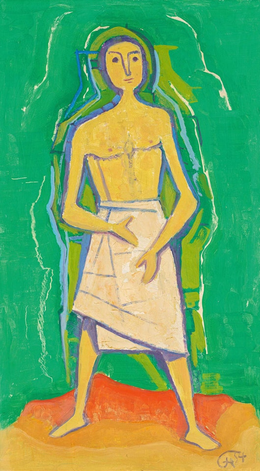 Stehender Jüngling. by Karl Hofer