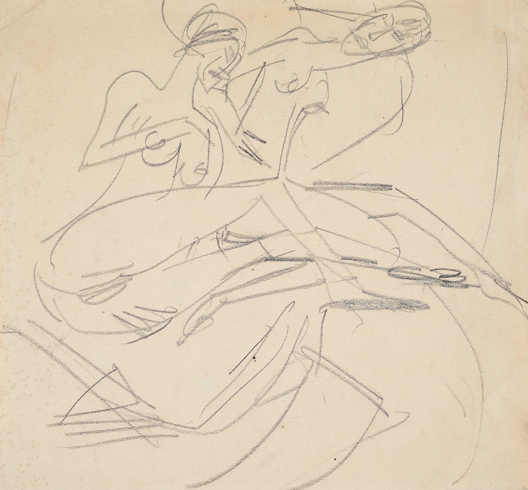 Two Female Acts (Erna and Gerda). by Ernst Ludwig Kirchner