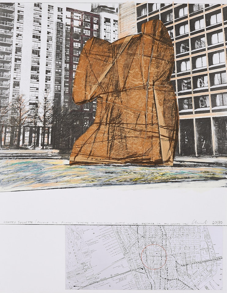 Wrapped Sylvette (From: Hommage à Picasso). by Christo