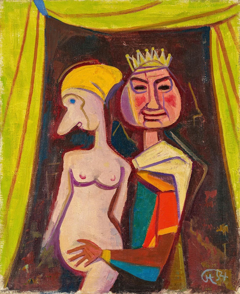 König mit Mädchen by Karl Hofer