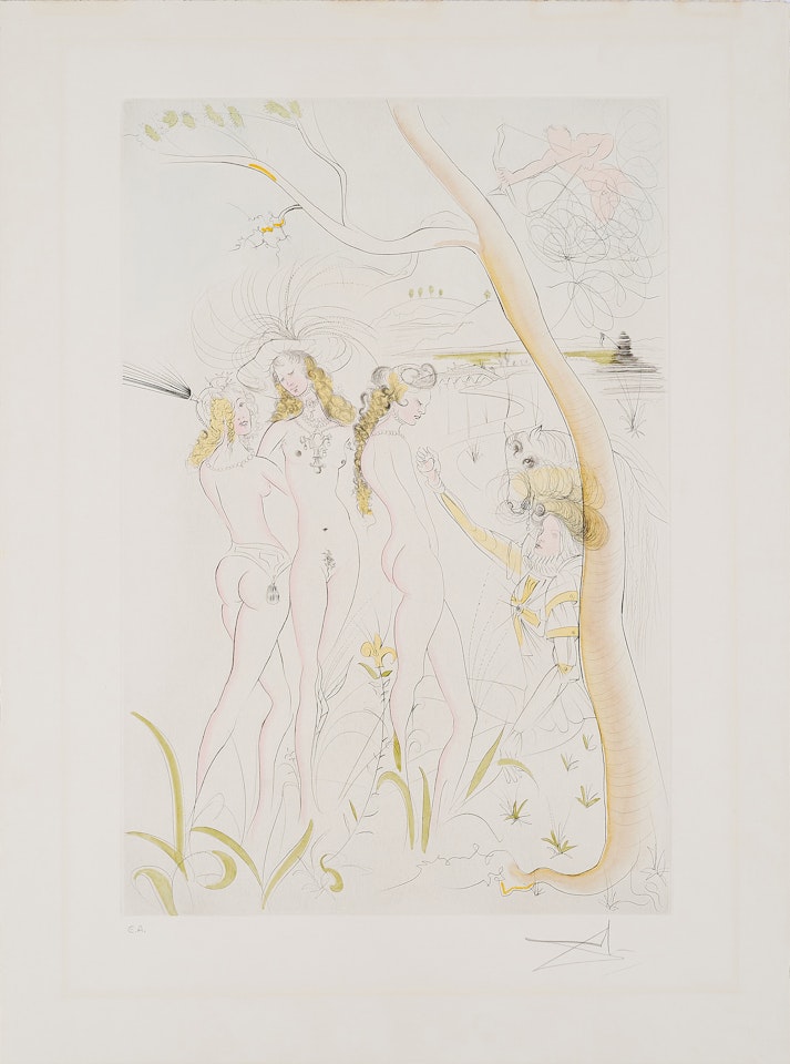 Jugement de Paris (From: Suite mythologique nouvelle) by Salvador Dali