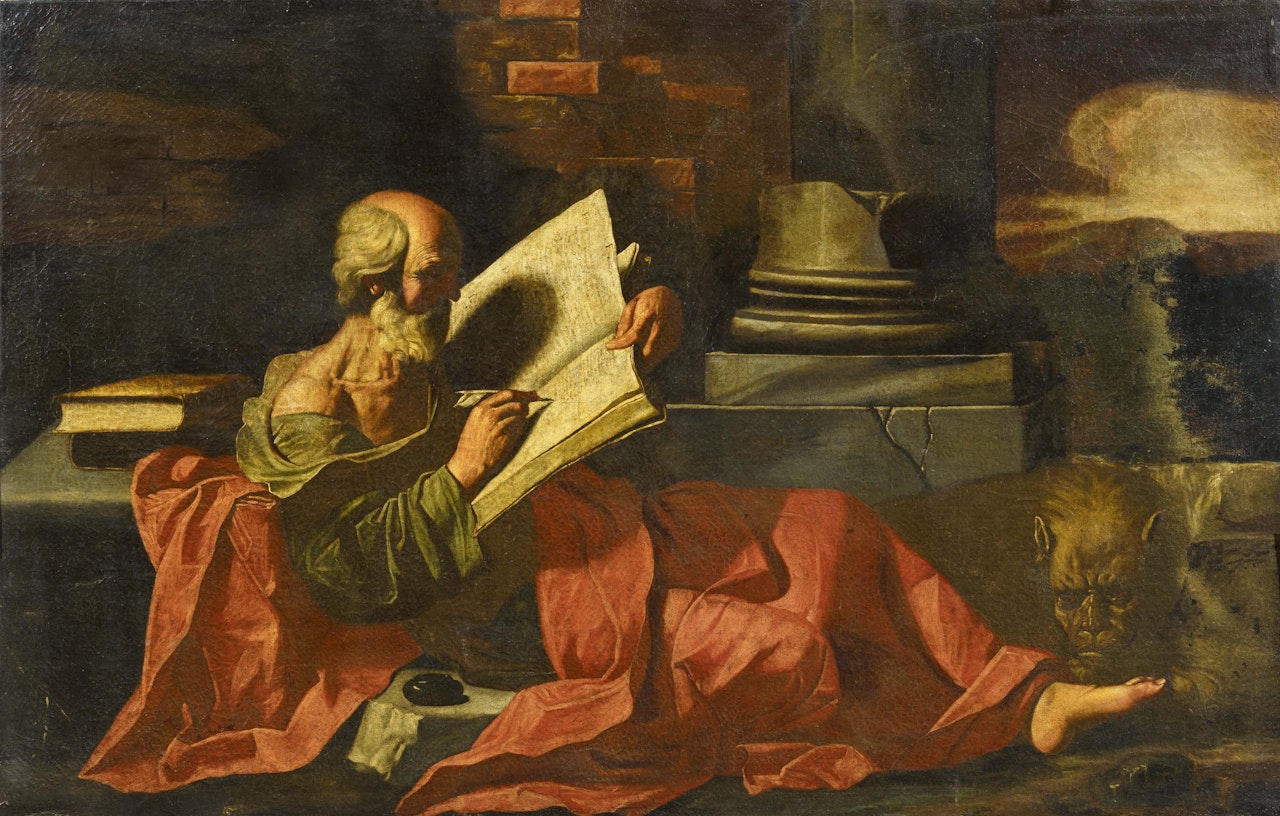 St. Jerome in His Study. by Italian School