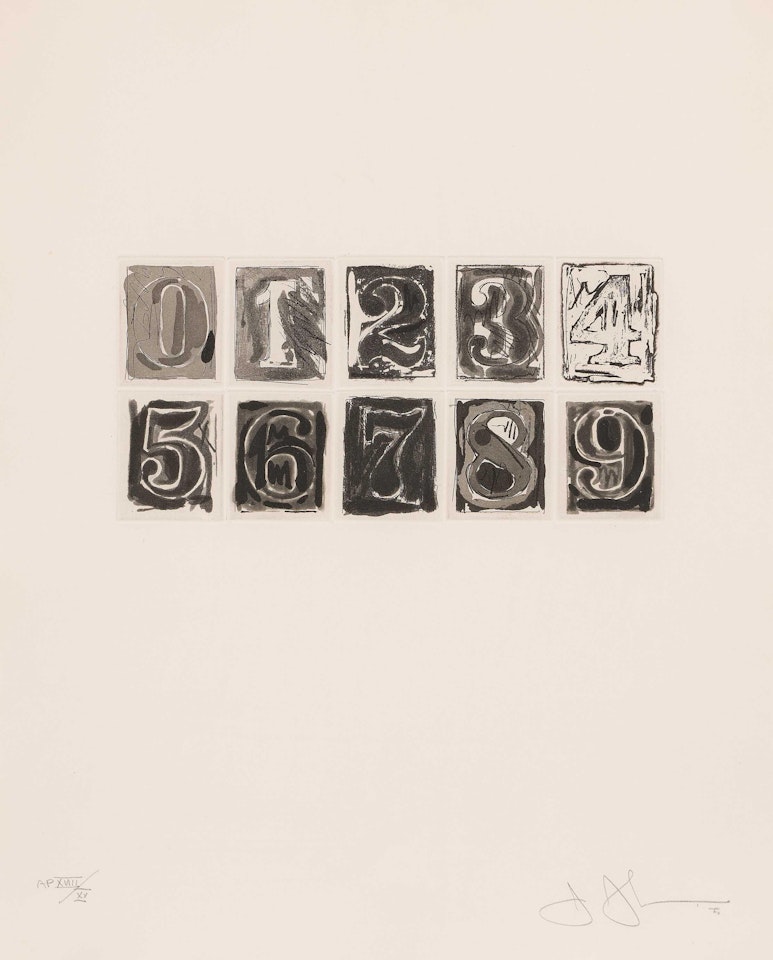 0-9. by Jasper Johns