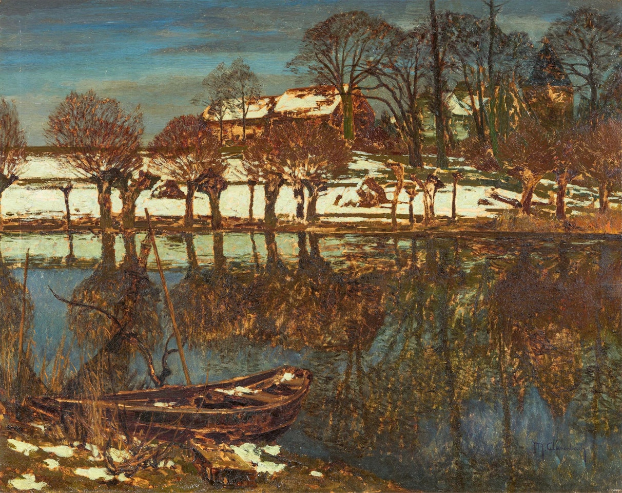 Winter Day in the Floodplain on the Lower Rhine by Max Clarenbach