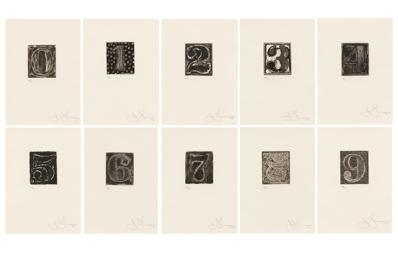0-9. by Jasper Johns