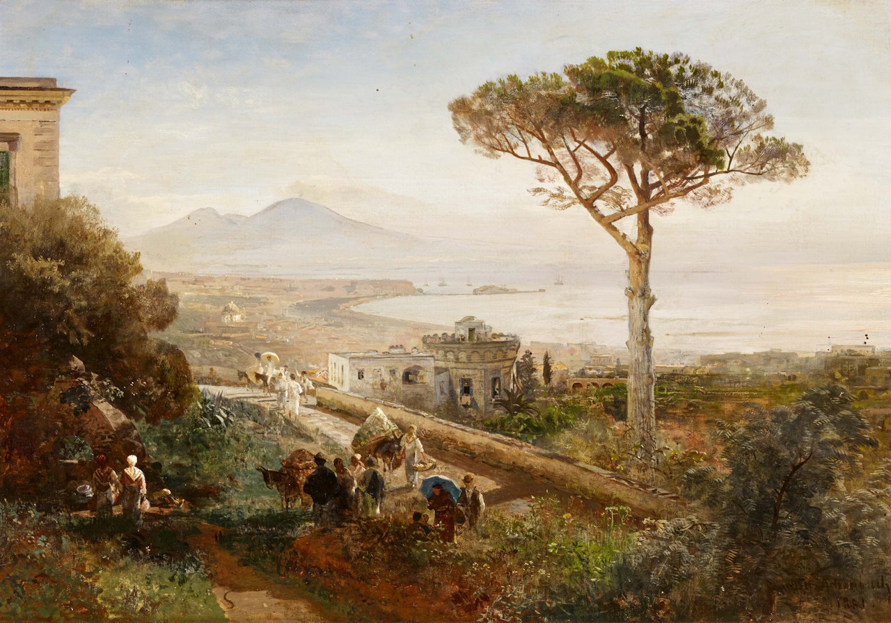 On the Coastal Road Above Naples by Oswald Achenbach