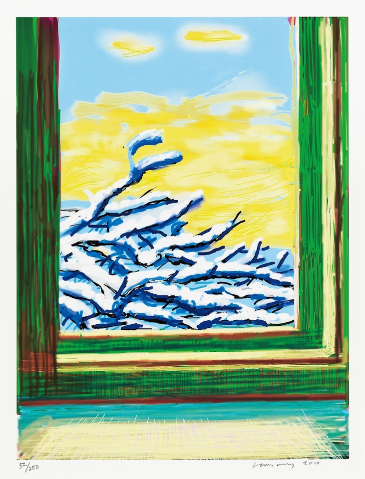 My Window Art Edition (No. 501-750) with a print of the iPad drawing No.610, 23rd December 2010 by David Hockney