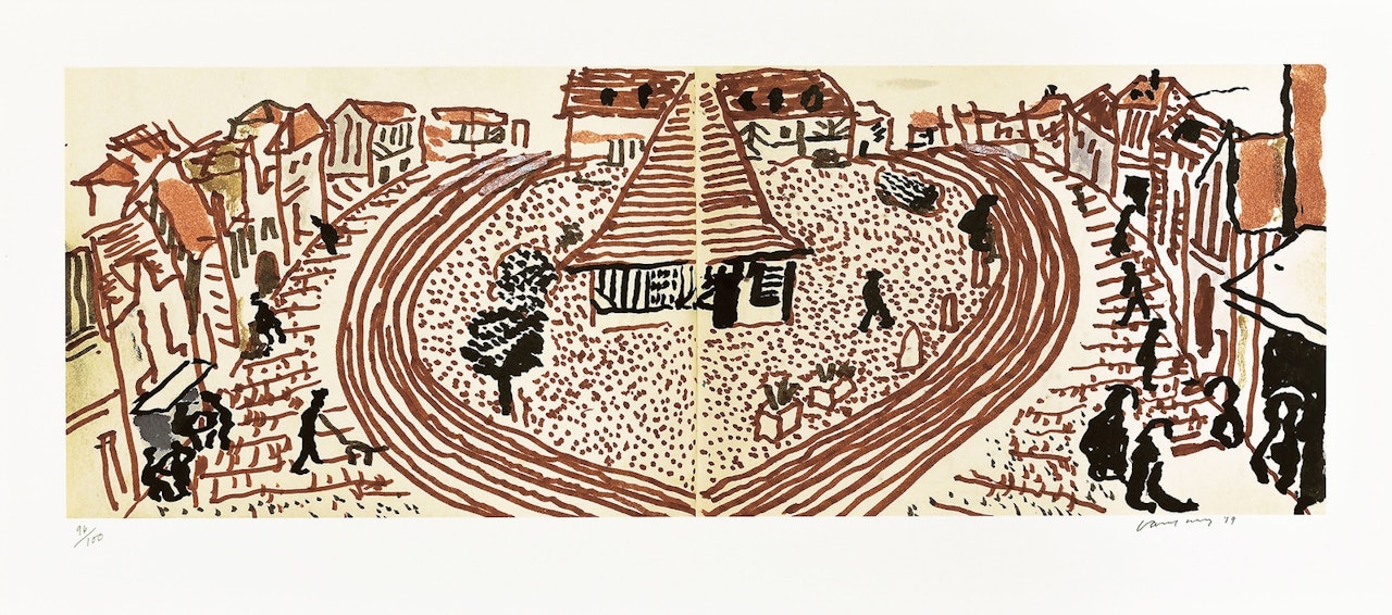 220 for 2020 (Art Edition No. 301-400 ‘My Second Drawing of Beuvron-en-Auge’) by David Hockney