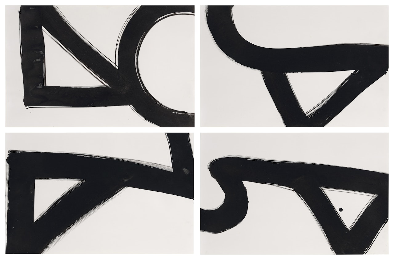 i. 66 7-A; ii. Pl 34; iii. Pl 35; iv. Pl 36 [Four Works] by Al Held