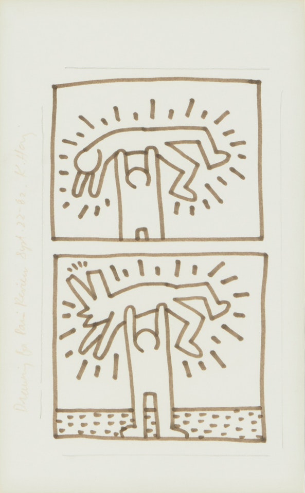 Drawing for Paris Review (H) by Keith Haring