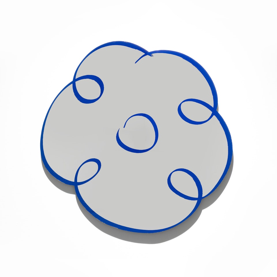 Flower Drawing (Blue) by Jeff Koons